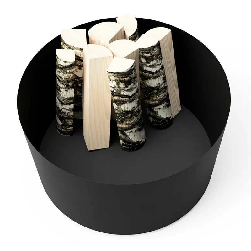 Поцинкована метална кръгла кашпа за открито