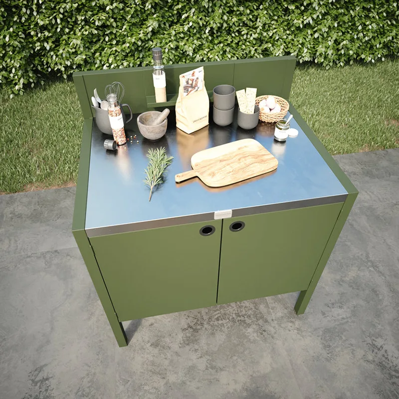 Double Door Outdoor Kitchen Cabinet