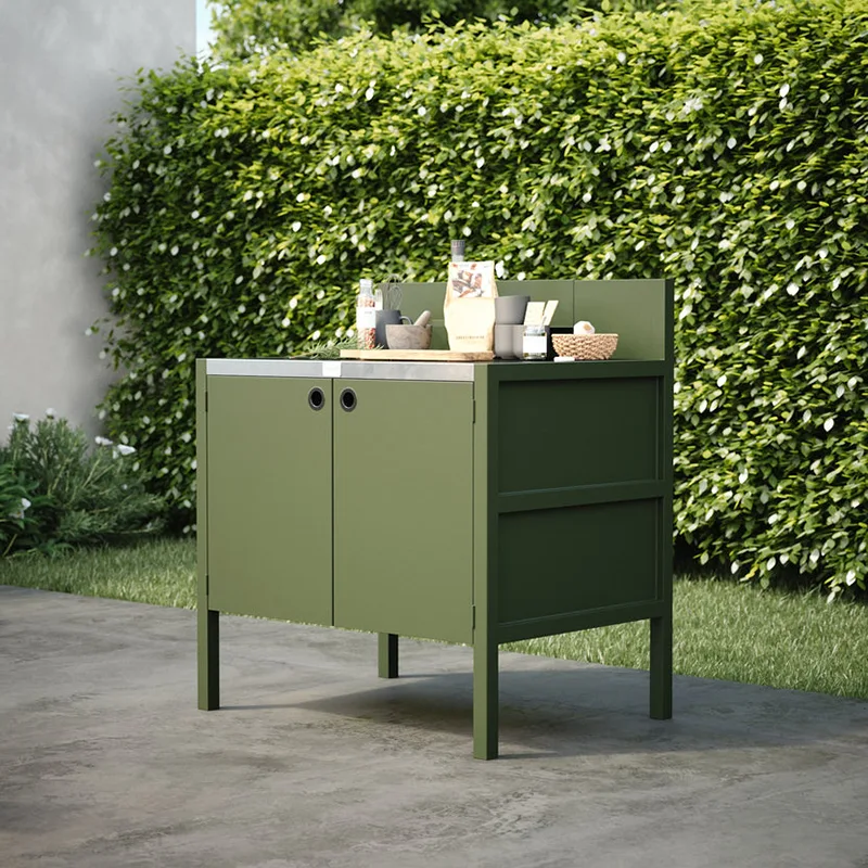 Double Door Outdoor Kitchen Cabinet