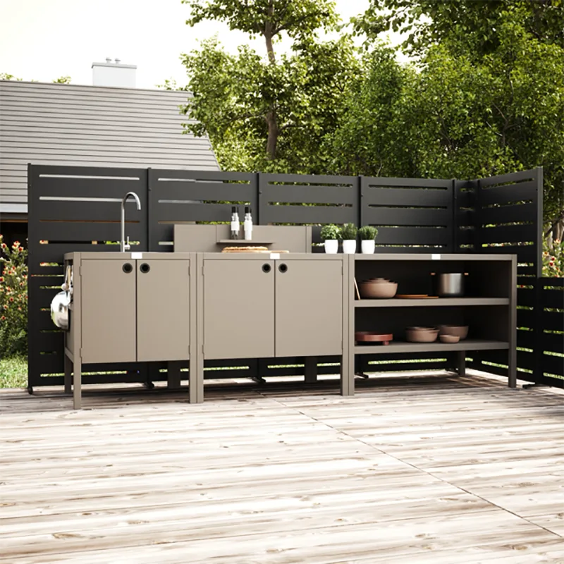 Double Door Outdoor Kitchen Cabinet