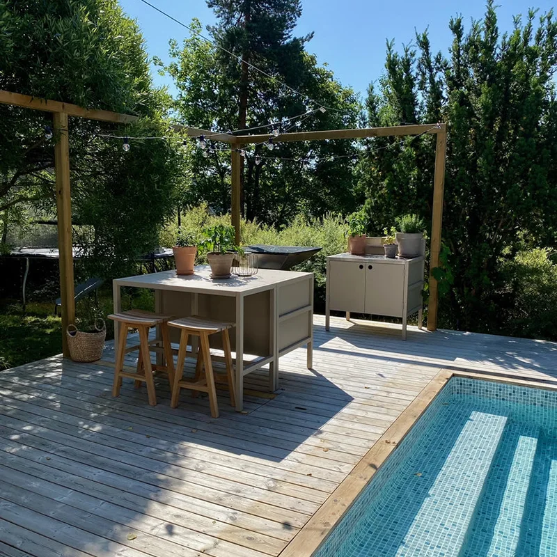 Double Door Outdoor Kitchen Cabinet