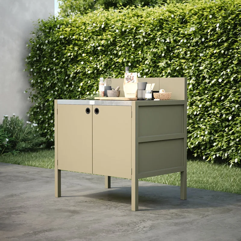 Double Door Outdoor Kitchen Cabinet