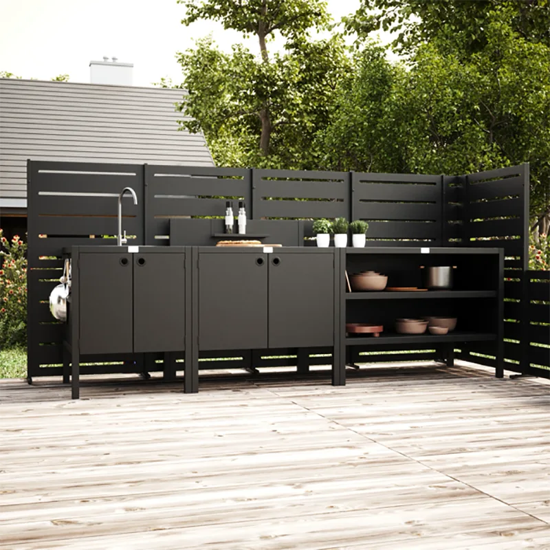 Double Door Outdoor Kitchen Cabinet