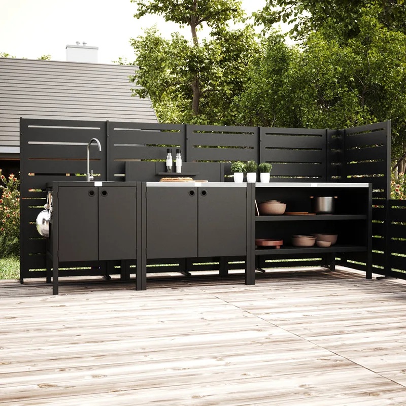 Double Door Outdoor Kitchen Cabinet