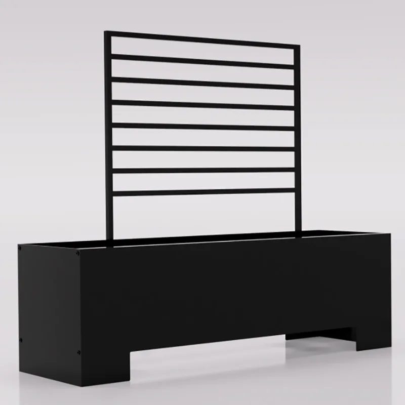 Метална черна свободностояща решетка за градински параван